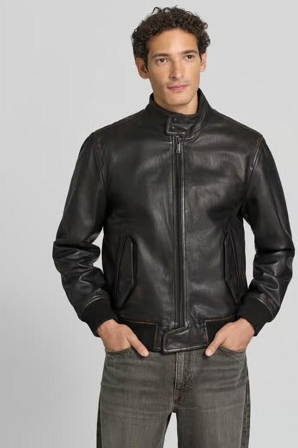 Strellson Regular fit jack van echt lamsleer model 'BERKELY' - Foto 2