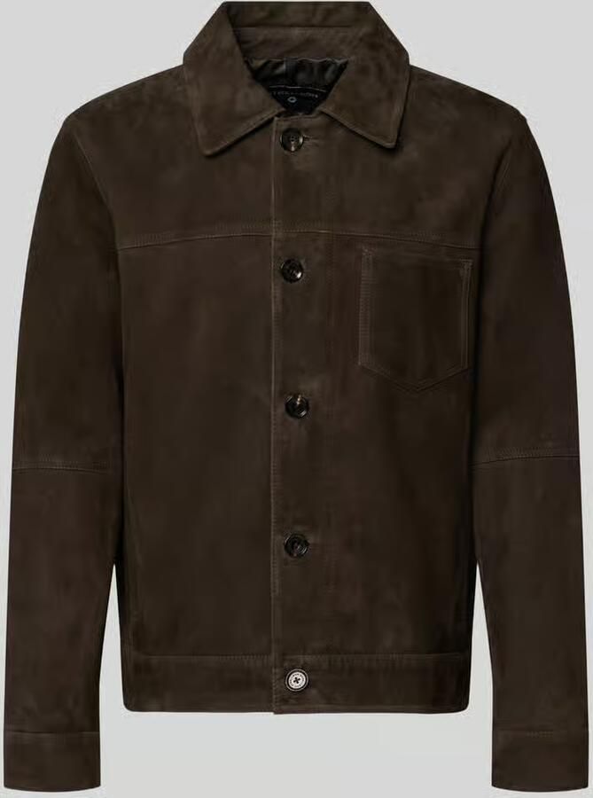 Strellson Regular fit jack van echt lamsleer model 'FLINT'