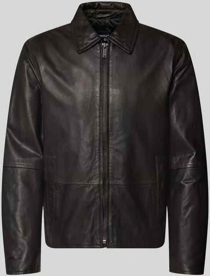 Strellson Regular fit jack van echt lamsleer model 'KELLAN'