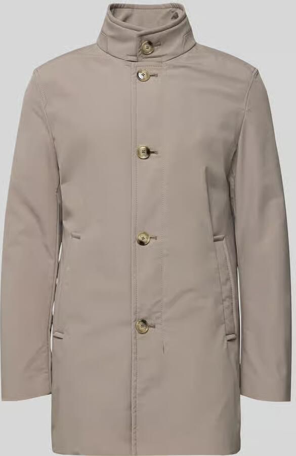 Strellson Regular fit lange jas met opstaande kraag model 'FYNN'