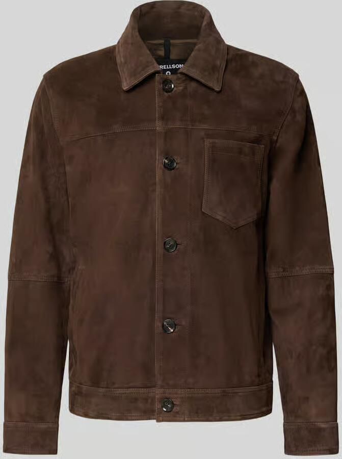 Strellson regular fit leren jack van echt geiten-velours model 'FLINT' - Foto 2
