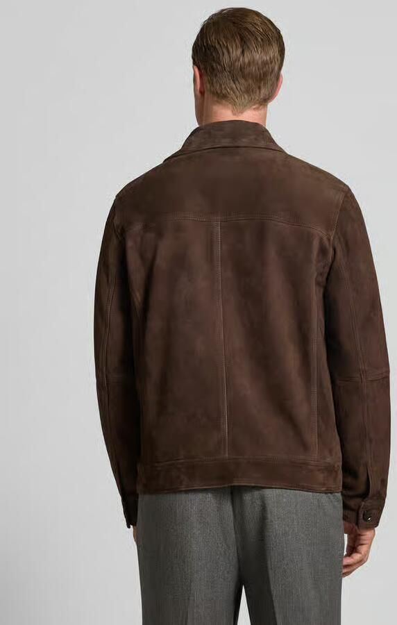 Strellson regular fit leren jack van echt geiten-velours model 'FLINT' - Foto 2