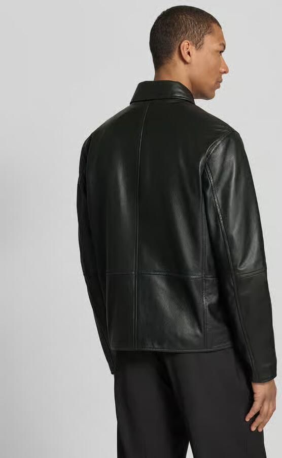 Strellson Regular fit leren jack van echt lamsleer Model 'KELLAN-S' - Foto 3