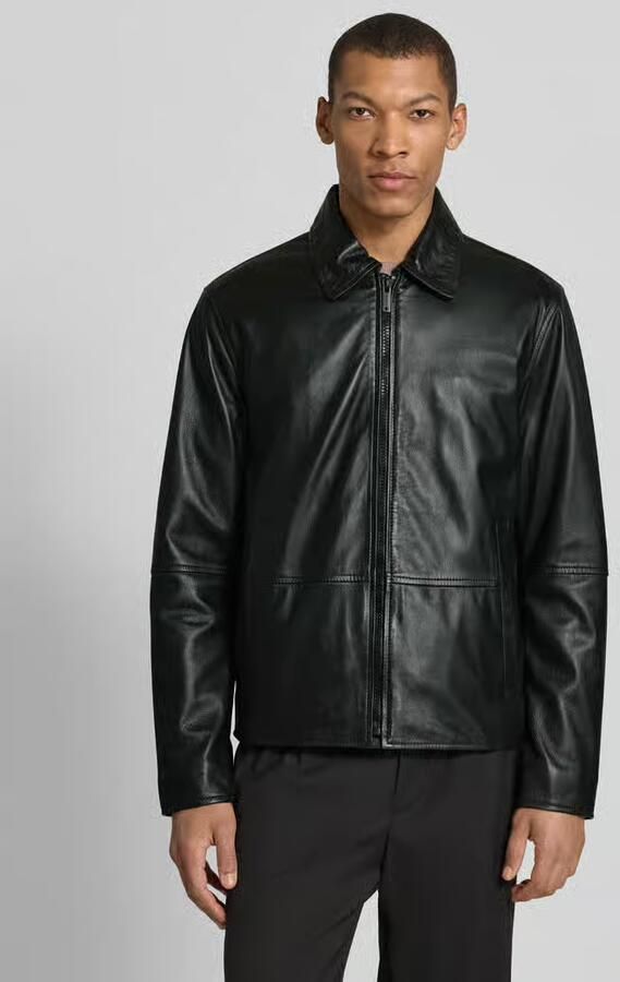 Strellson Regular fit leren jack van echt lamsleer Model 'KELLAN-S' - Foto 2