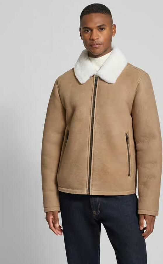 Strellson Regular fit leren jack van echte lamswol model 'MONTY' - Foto 2
