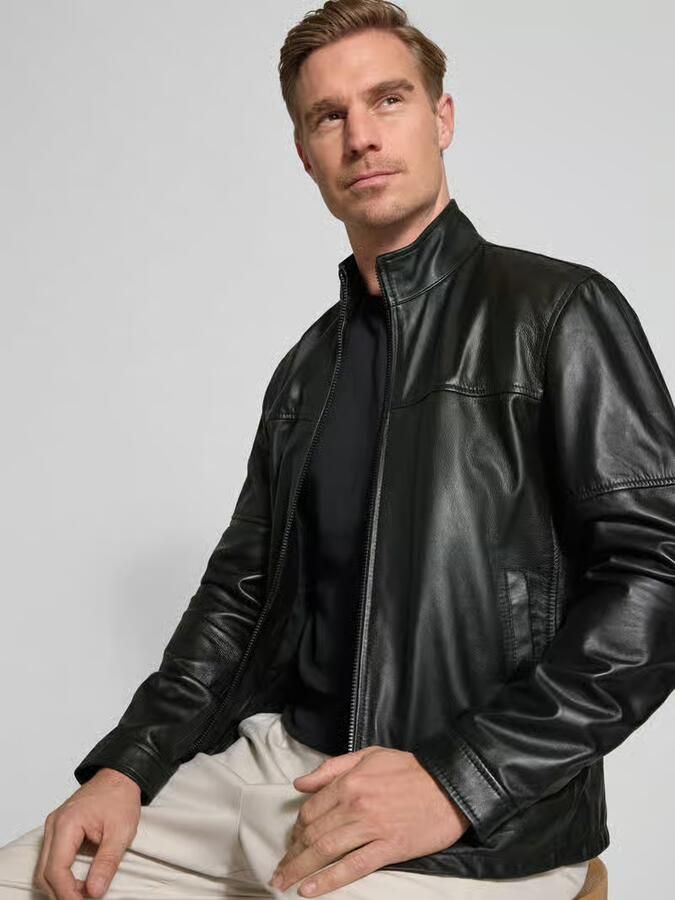 Strellson Regular fit leren jack van lamsnappa model 'JIMMY-S' - Foto 2