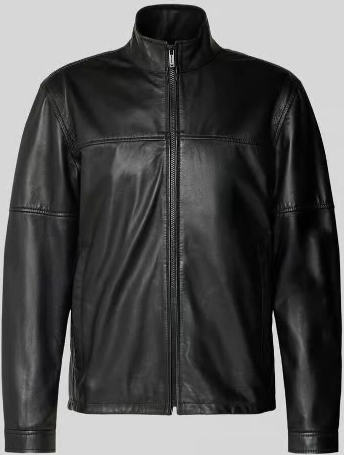 Strellson Regular fit leren jack van lamsnappa model 'JIMMY-S'