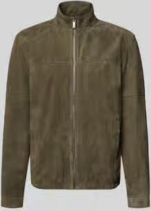 Strellson regular fit leren jas van echt geitenvelours model 'JIMMY-S'