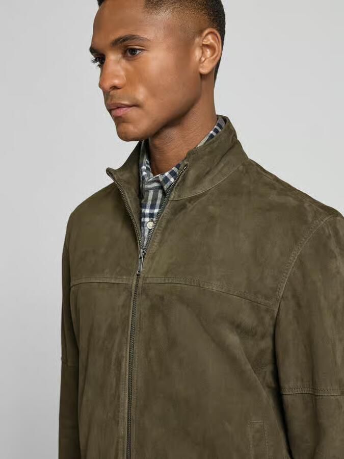 Strellson regular fit leren jas van echt geitenvelours model 'JIMMY-S'