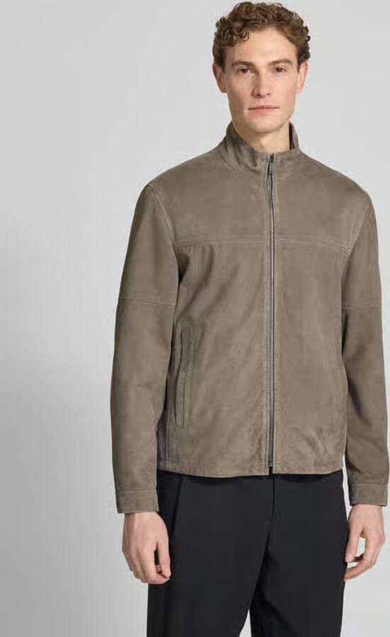 Strellson regular fit leren jas van echt geitenvelours model 'JIMMY-S' - Foto 4