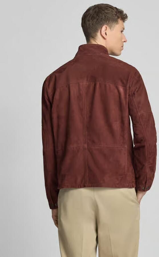 Strellson regular fit leren jas van echt geitenvelours model 'JIMMY-S'