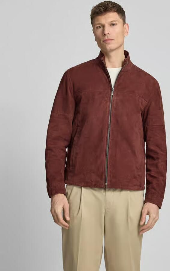 Strellson regular fit leren jas van echt geitenvelours model 'JIMMY-S' - Foto 4