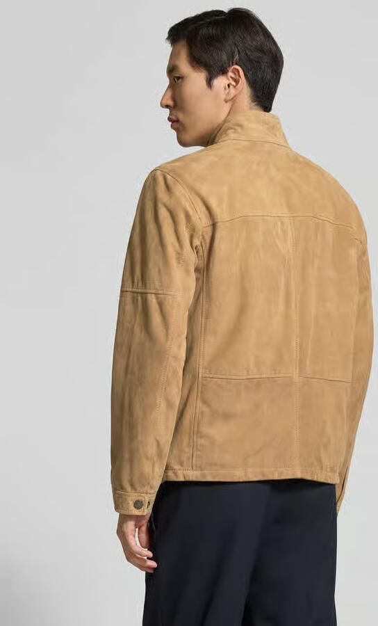Strellson regular fit leren jas van echt geitenvelours model 'JIMMY-S'