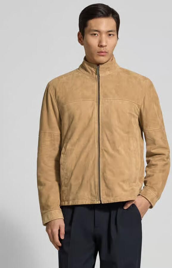 Strellson regular fit leren jas van echt geitenvelours model 'JIMMY-S' - Foto 4