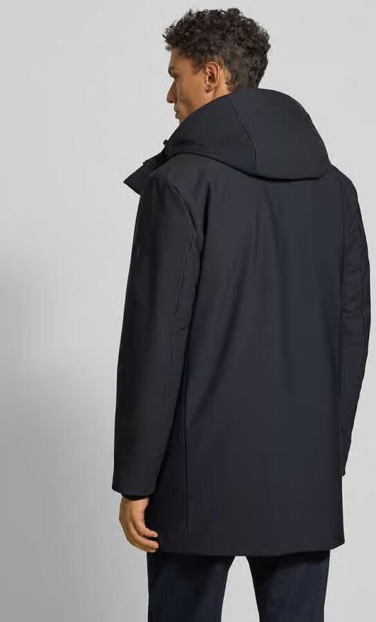 Strellson Winterjas met capuchon en verborgen sluiting Blue Heren
