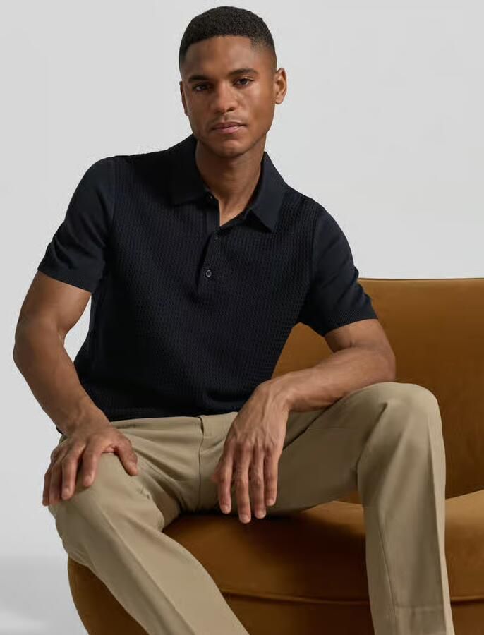 Strellson Poloshirt met korte knoopsluiting model 'Adrian'