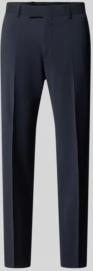 Strellson Regular waist zakelijke broek van wol met vouwplooi