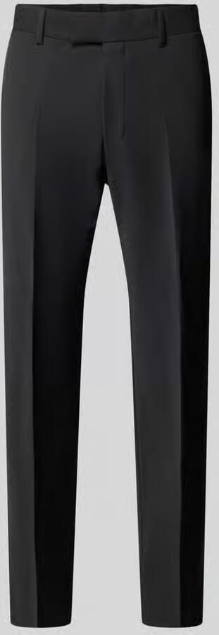 Strellson Regular waist zakelijke broek van wol met vouwplooi