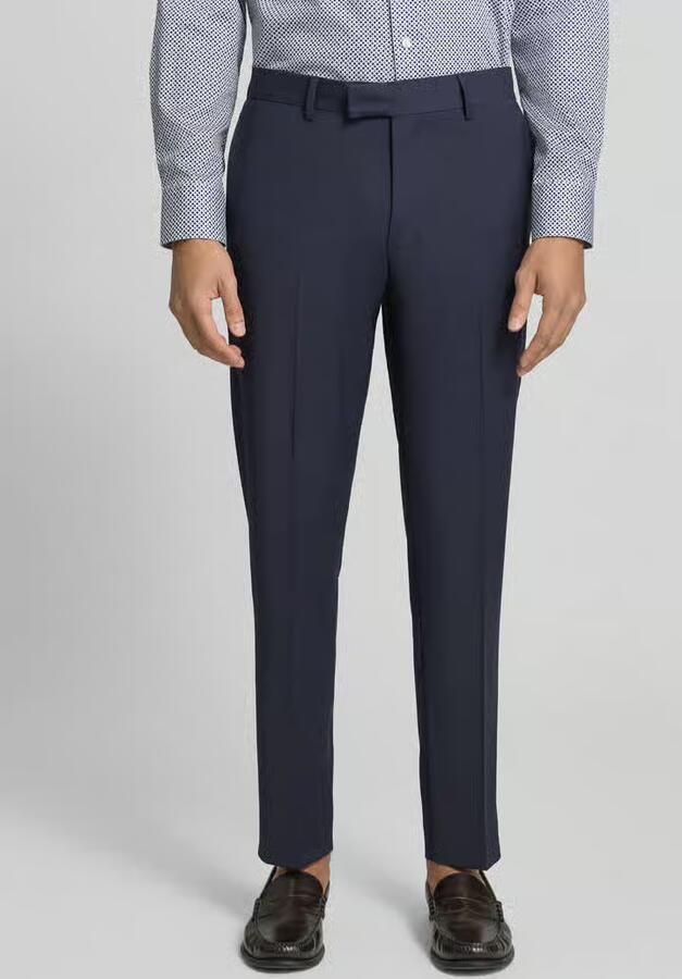 Strellson Regular waist zakelijke broek van wol met vouwplooi - Foto 3
