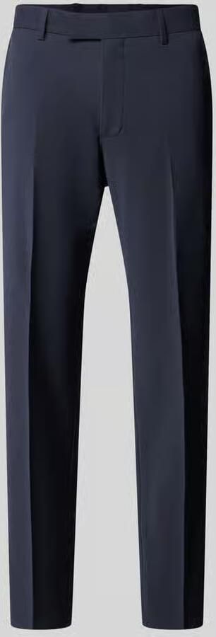 Strellson Regular waist zakelijke broek van wol met vouwplooi