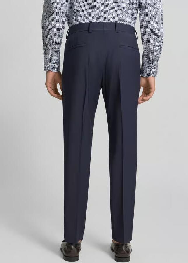 Strellson Regular waist zakelijke broek van wol met vouwplooi - Foto 2
