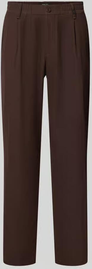 Strellson relaxed fit bandplooibroek met logodetail model 'Lui'