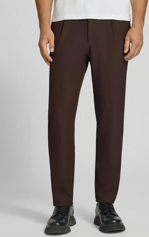 Strellson relaxed fit bandplooibroek met logodetail model 'Lui' - Foto 3