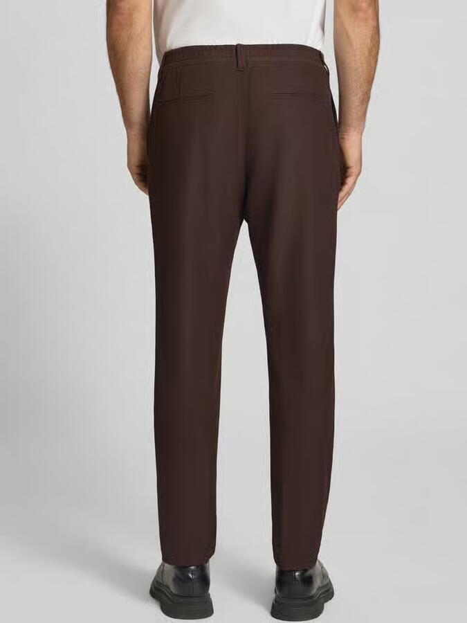 Strellson relaxed fit bandplooibroek met logodetail model 'Lui' - Foto 2