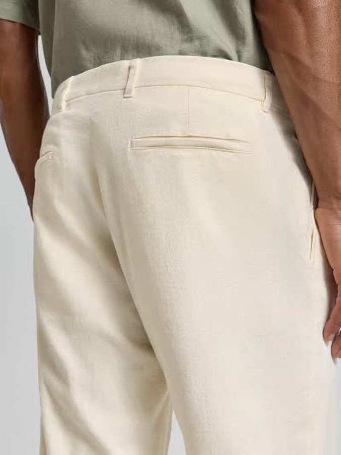 Strellson relaxed fit bandplooibroek van katoenmix met linnen model 'LOUIS-W'