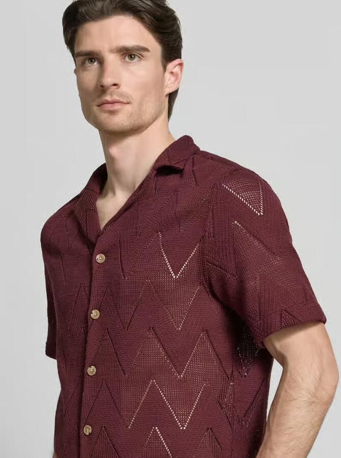 Strellson Relaxed fit vrijetijdshemd met katoenanteel model 'Clint'