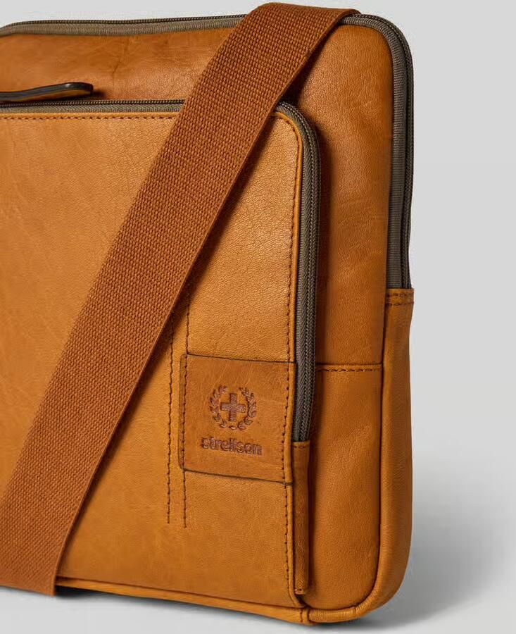 Strellson Leren rugzak met label in reliëf model 'HYDE PARK' - Foto 2
