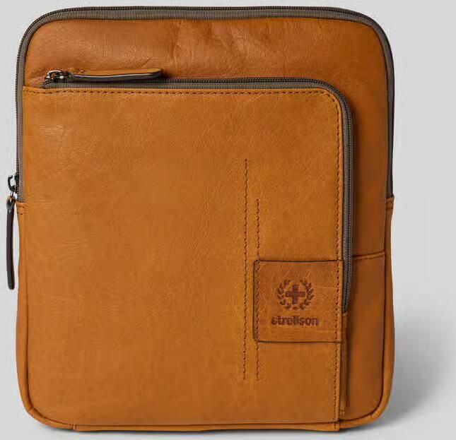 Strellson Leren rugzak met label in reliëf model 'HYDE PARK'