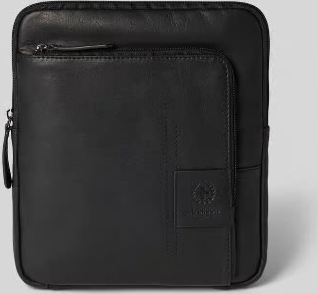 Strellson Leren rugzak met label in reliëf model 'HYDE PARK'