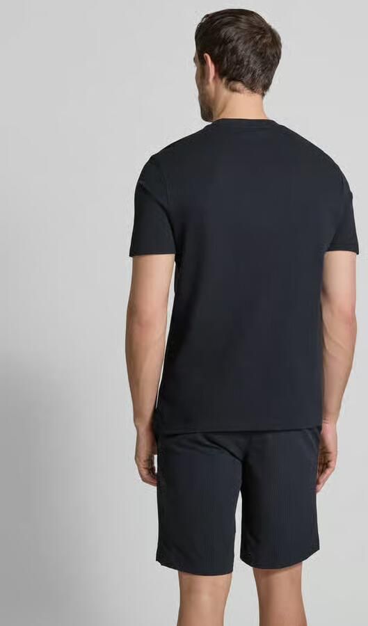 Strellson T-shirt met geribde ronde hals model 'Fisher'