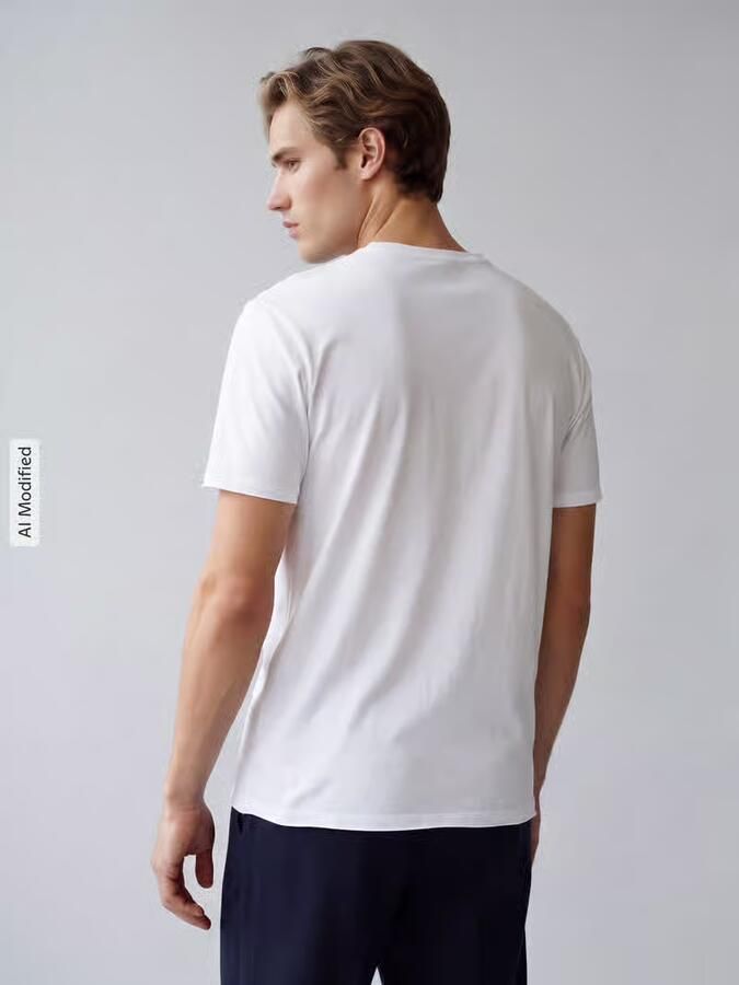 Strellson T-shirt met licht afgeronde zoom - Foto 2