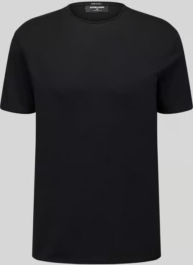 Strellson T-shirt met licht afgeronde zoom