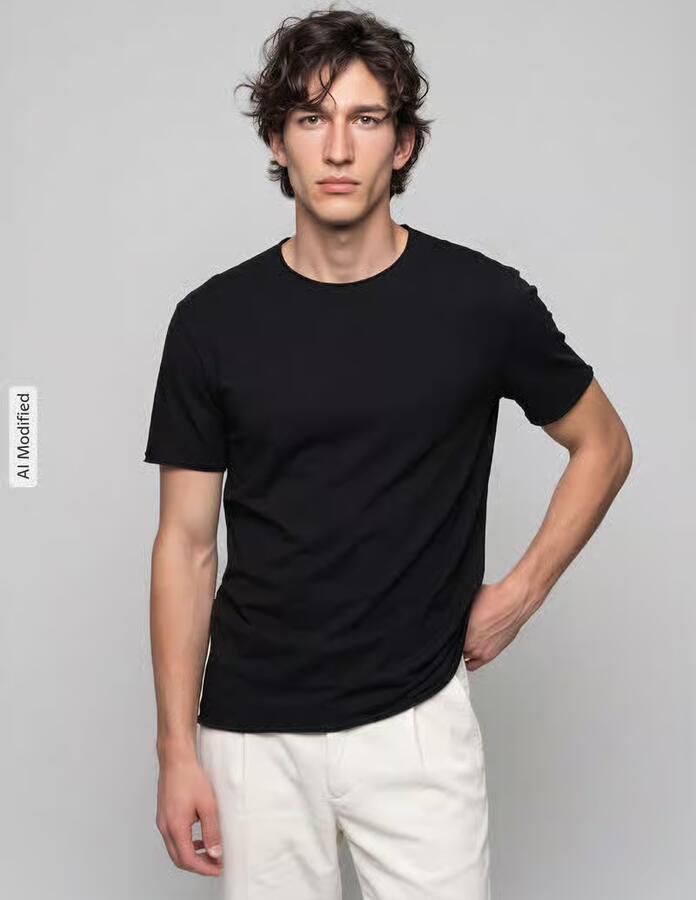 Strellson T-shirt met licht afgeronde zoom - Foto 2