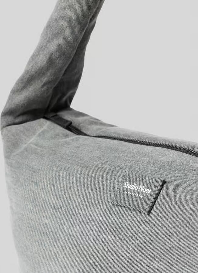 Studio Noos Schoudertas van pure katoen in denimlook