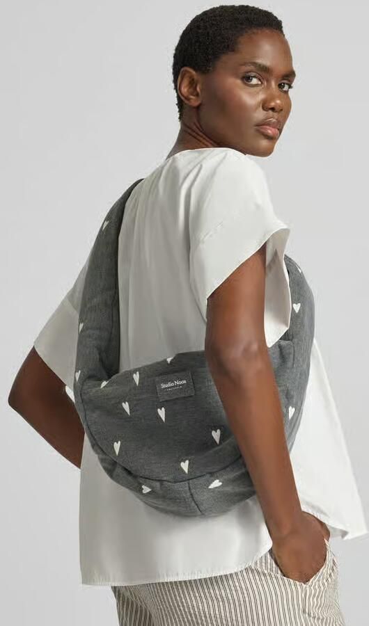Studio Noos Schoudertas van pure katoen in denimlook - Foto 3