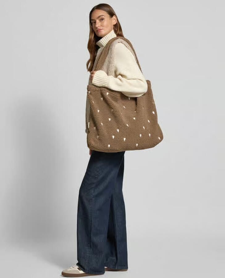 Studio Noos Tote bag met all-over logostitching model 'Teddy' - Foto 2