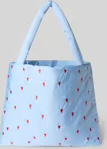 Studio Noos Tote tas met all-over motiefstitching model 'Puffy'