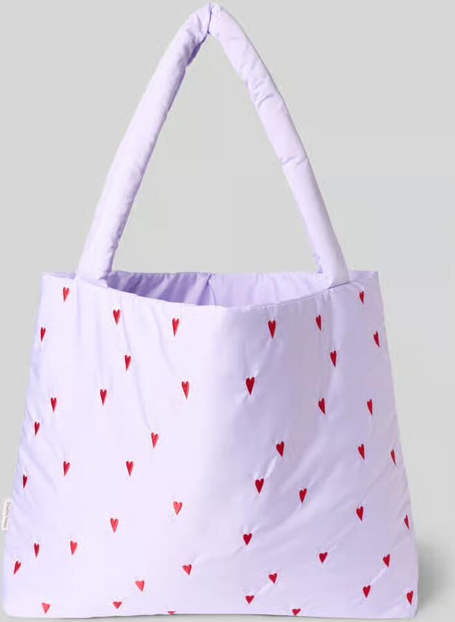 Studio Noos Tote tas met all-over motiefstitching model 'Puffy' - Foto 2