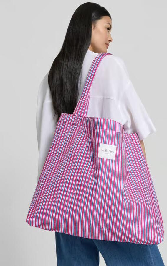 Studio Noos Tote tas met logopatch model 'Poplin' - Foto 2
