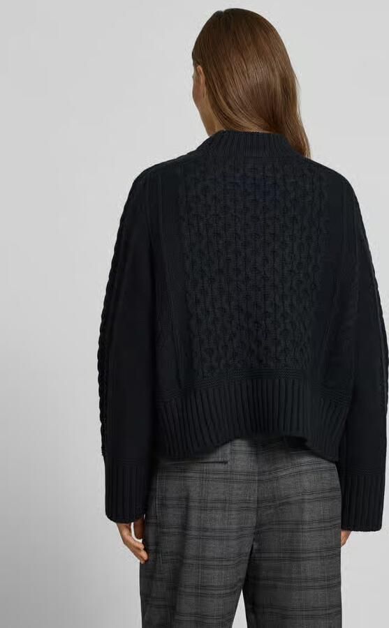 Style Icon Collection Boxy Fit-trui met vlechtpatroon van 100 % wol – samengesteld door Vera van Erp - Foto 2