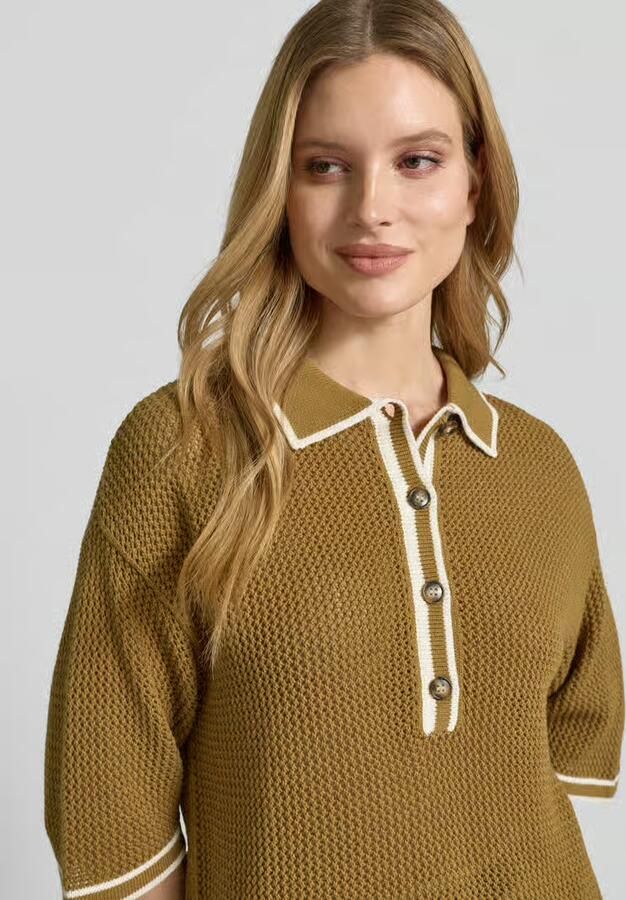 Style Icon Collection Gebreid shirt met polokraag en knoopsluiting curated by Anna Schürrle