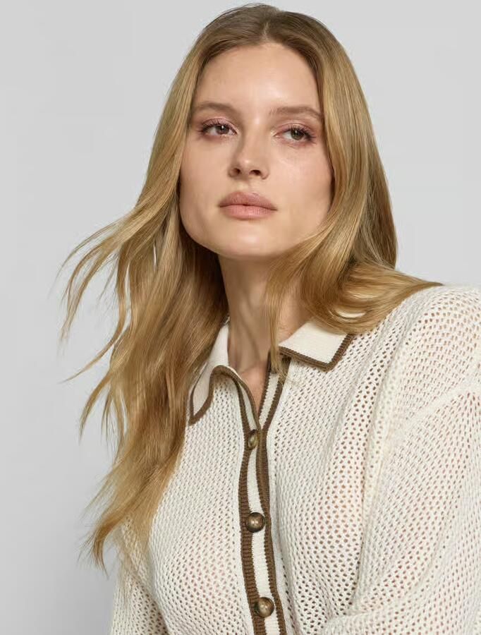 Style Icon Collection Gebreid shirt met polokraag en knoopsluiting curated by Anna Schürrle