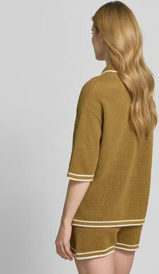 Style Icon Collection Gebreid shirt met polokraag en knoopsluiting curated by Anna Schürrle - Foto 3