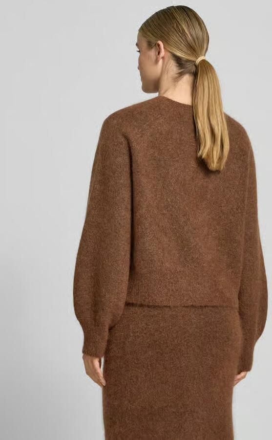 Style Icon Collection Gebreide pullover in cropped fit van mohairmix curated by Maja Weyhe - Foto 3
