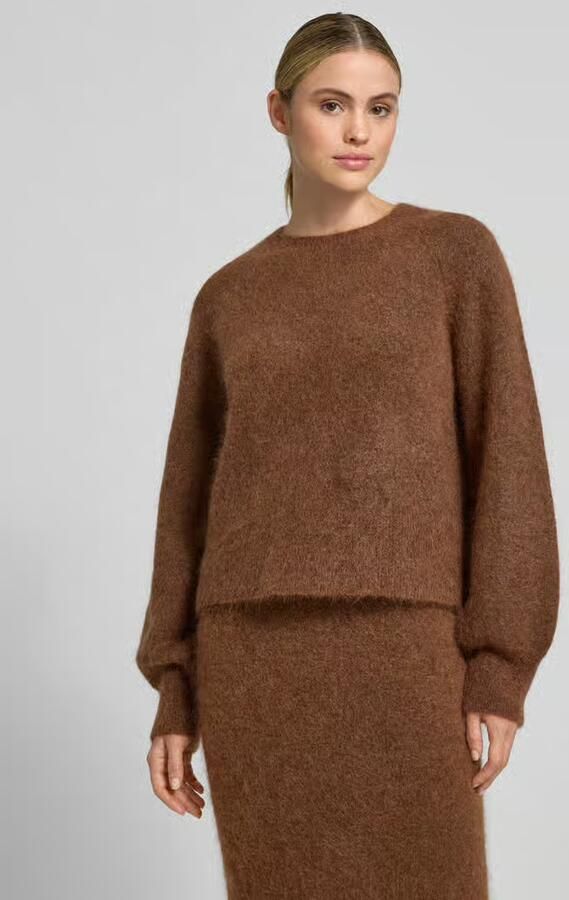 Style Icon Collection Gebreide pullover in cropped fit van mohairmix curated by Maja Weyhe - Foto 2