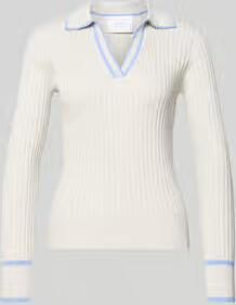 Style Icon Collection Geribd shirt met lange mouwen met V-hals curated by Tinvcb